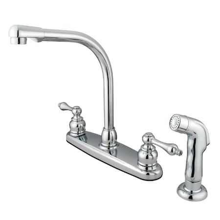 Kingston Brass Victorian Centerset Kitchen Faucet, Chrome KB711ALSP